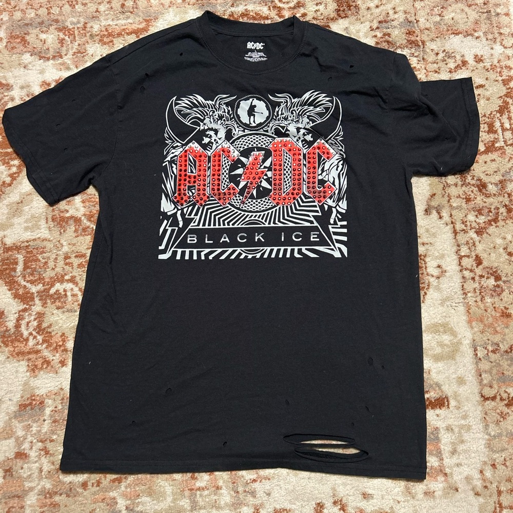 AC/DC Black Ice Graphic Tee women’s oversized Large